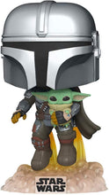 Star Wars: The Mandalorian - Mandalorian Flying with The Child (Bundled with Box Protector)