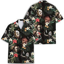 Vintage Version Funny Horror Halloween Hawaiian Shirts for Men Women Tropical Casual Short Sleeve Button Shirt 3