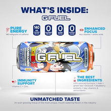 G Fuel Kamehameha Strawberry Lychee Flavored Energy Drink Dragon Ball Z, 16 oz Can, 12-pack