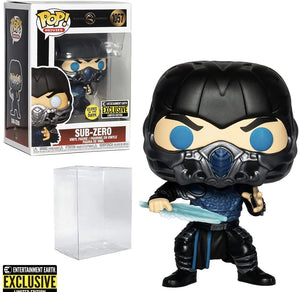 Funko Pop! Mortal Kombat Sub-Zero Glow-in-the-Dark Exclusive (Bundled with Box Protector)