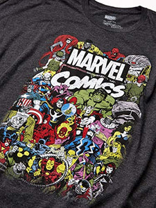 Marvel mens Marvel Men's Avengers Comics Crew T Shirt, Charcoal Heather