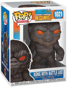 King Kong with Battle Axe Pop #1021 Pop Movies Godzilla vs Kong Vinyl Figure (Bundled with Protector Box)
