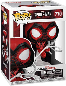 Spider-Man Miles Morales Crimson Cowl Suit Pop # 770 Marvel Gamerverse Vinyl Figure (Bundled with EcoTek Protector to Protect Display Box)