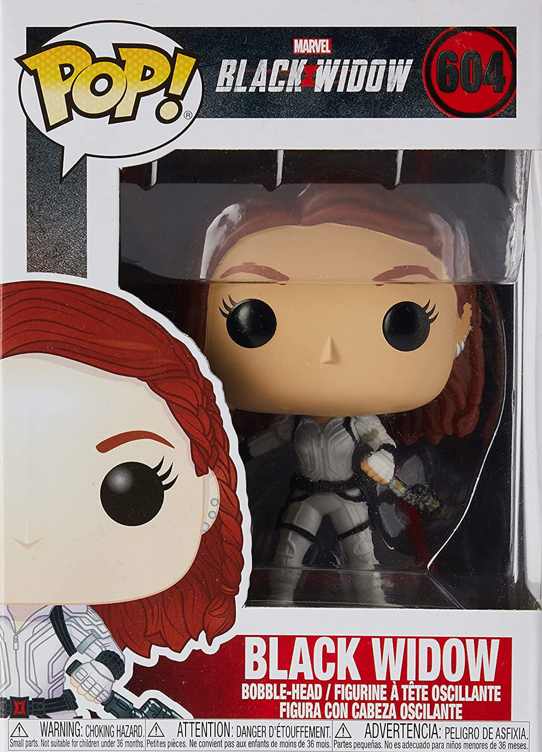 Black Widow – Black Widow in White Suit Vinyl Bobblehead