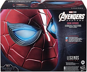 Spider-Man Marvel Legends Series Iron Spider Electronic Helmet with Glowing Eyes, 6 Light Settings and Adjustable Fit
