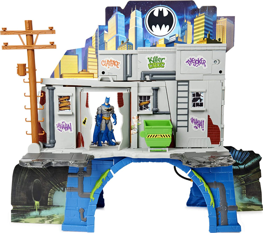 BATMAN 3-in-1 Batcave Playset with Exclusive 4-inch Action Figure and Battle Armor