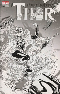 Mighty Thor Vol 2 #700 Cover I Incentive Russell Dauterman Wraparound Black & White Cover (Marvel Legacy Tie-In) (1st Print)