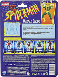 Spider-Man Hasbro Marvel Legends Series 6-inch Collectible Marvel’s Electro Action Figure Toy Retro Collection