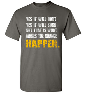 Make change HAPPEN - Fitness Motivation Tee