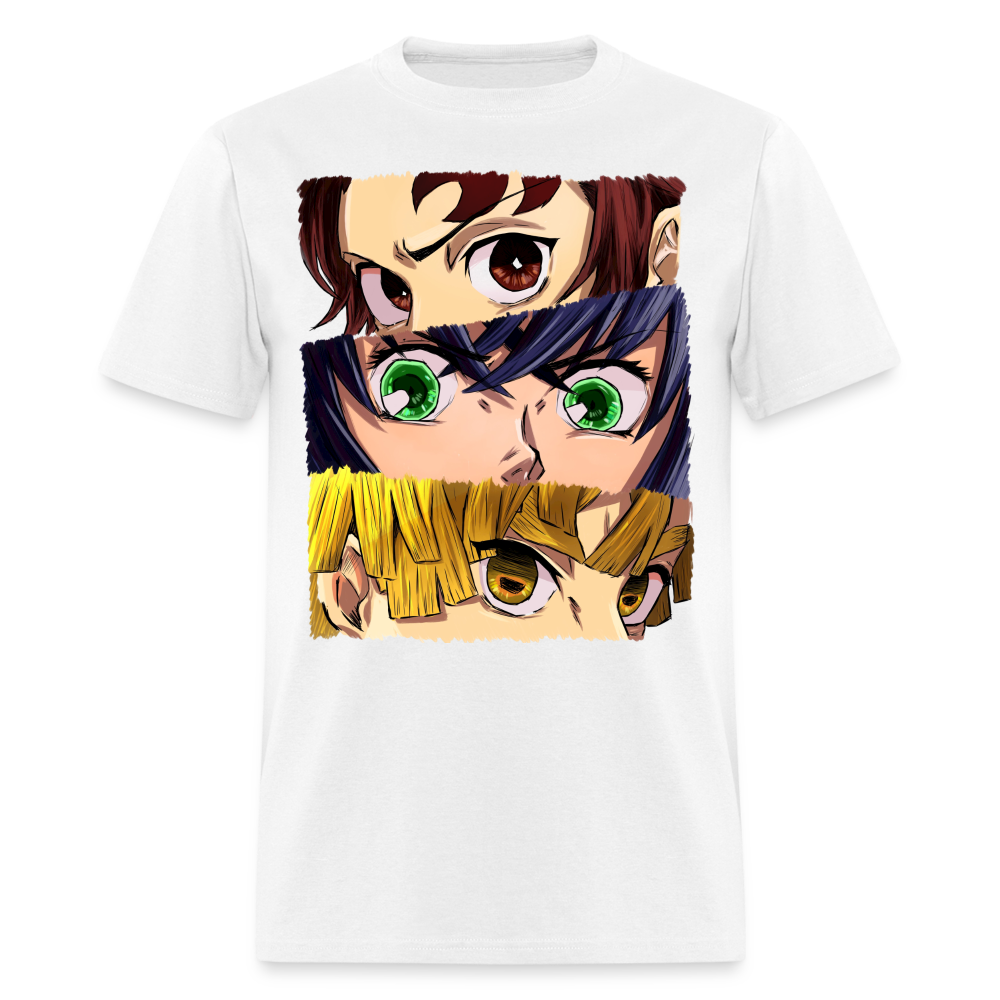 The 'Demon Slayer' Trio Tee - A Legendary Alliance in Style! - white